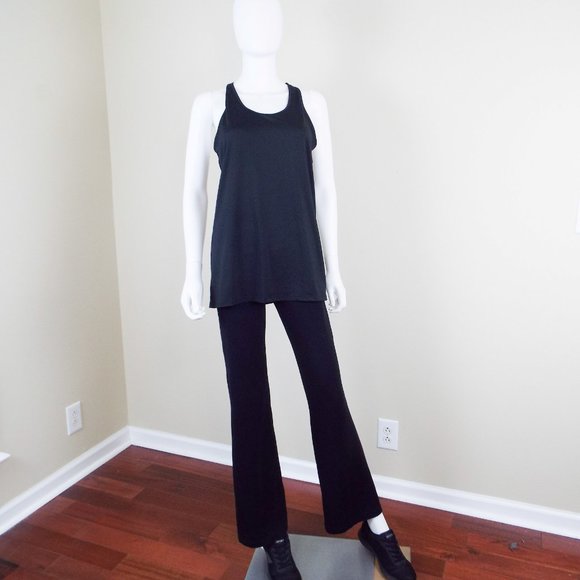 HANES SPORT BLACK ACTIVE WEAR ATHLETIC RACER BACK TANK  TOP - LARGE - Picture 3 of 6